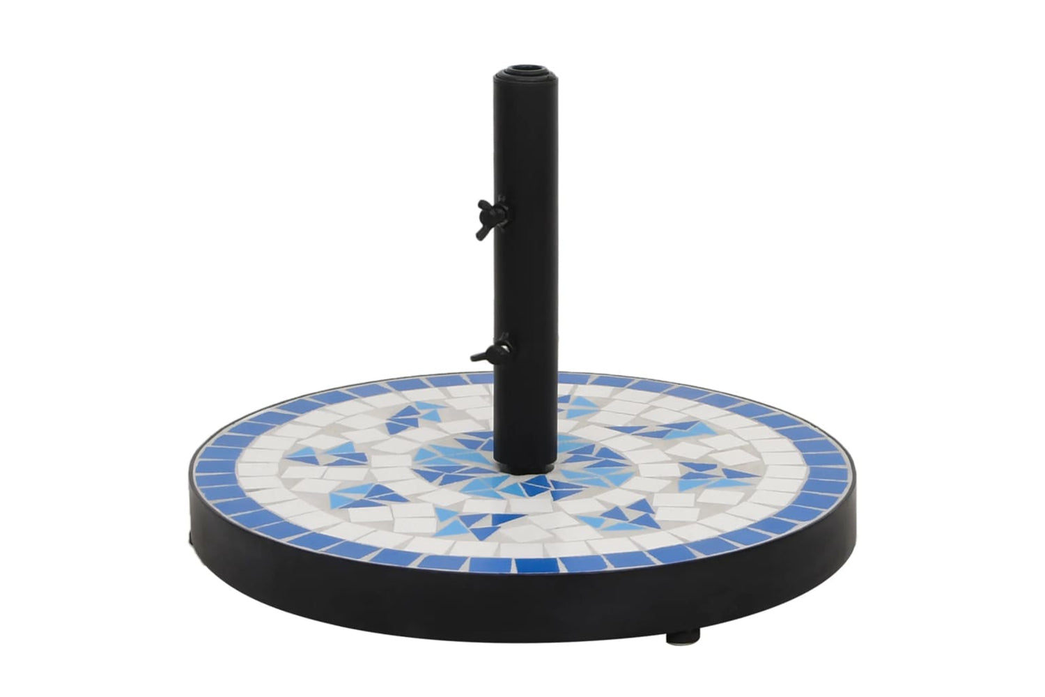 Vidaxl Parasol Base Blue And White Round 12 Kg