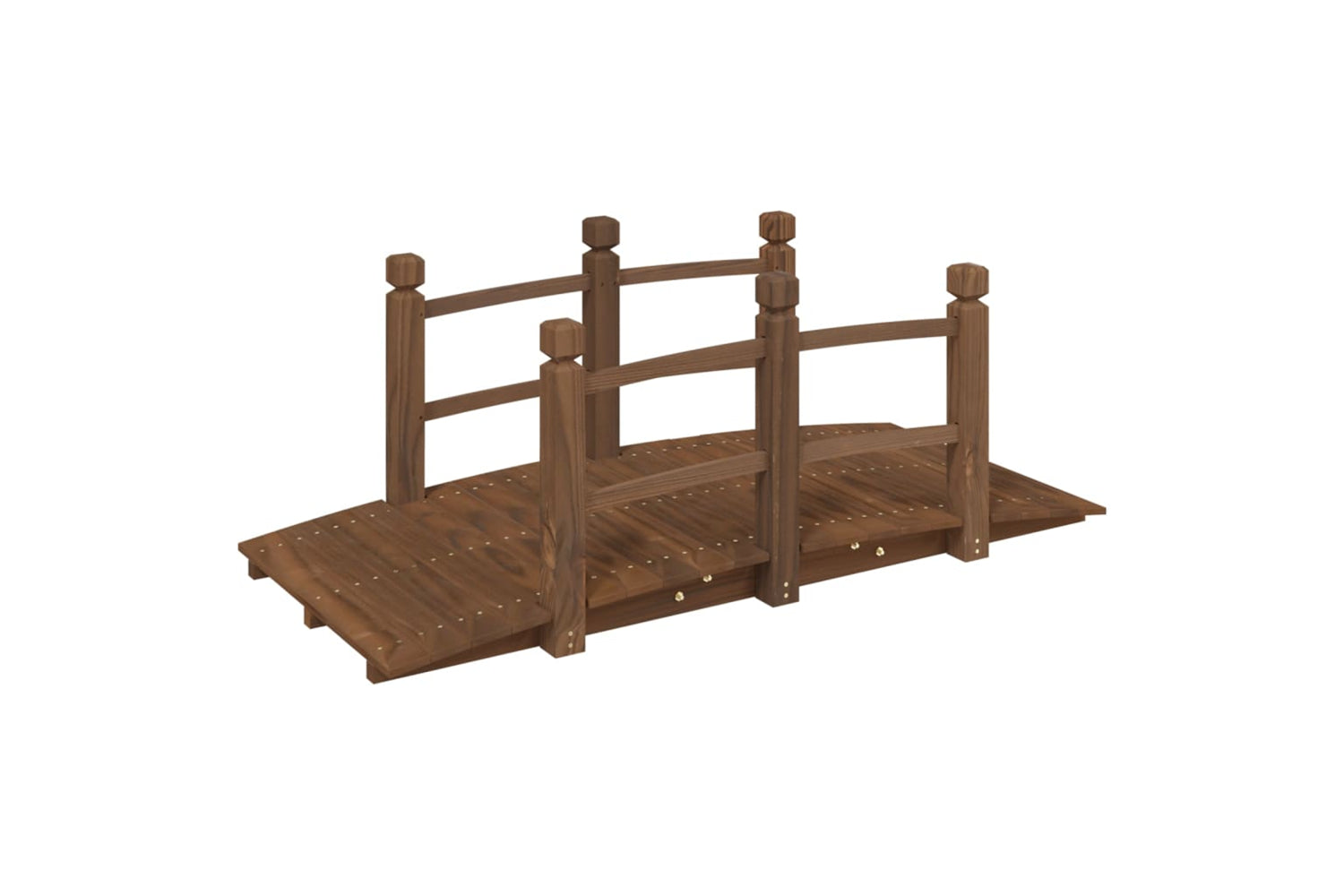 Vidaxl 363356 Garden Bridge With Railings 150x67x56cm Solid Wood Spruce