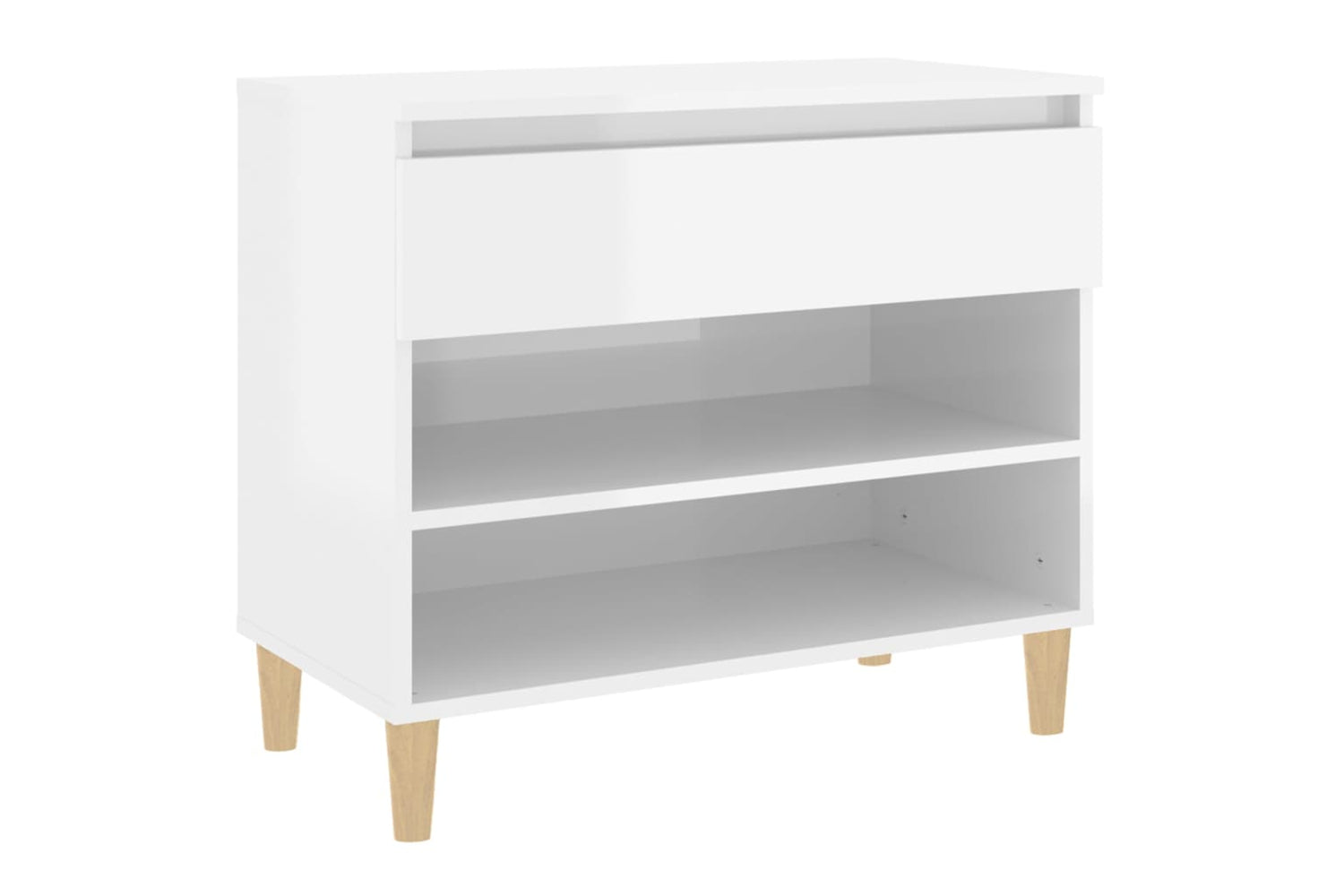 vidaXL 819758 Shoe Cabinet High Gloss White 70x36x60cm Engineered Wood