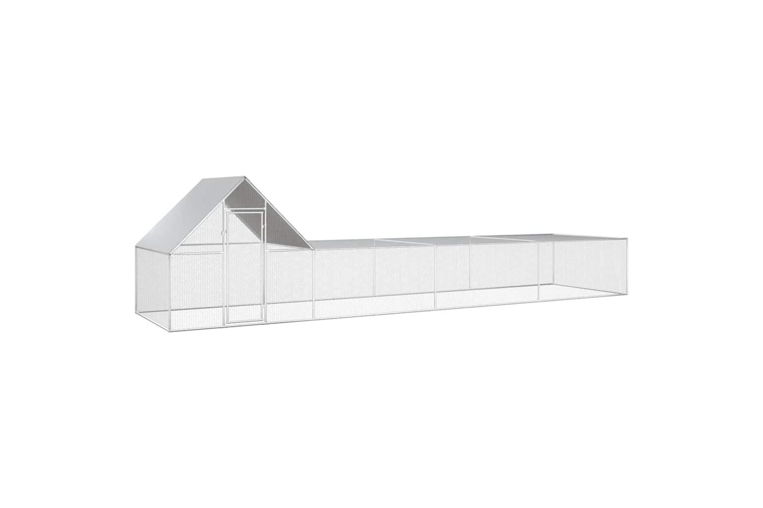 Vidaxl Chicken Coop 8x2x2 M Galvanised Steel