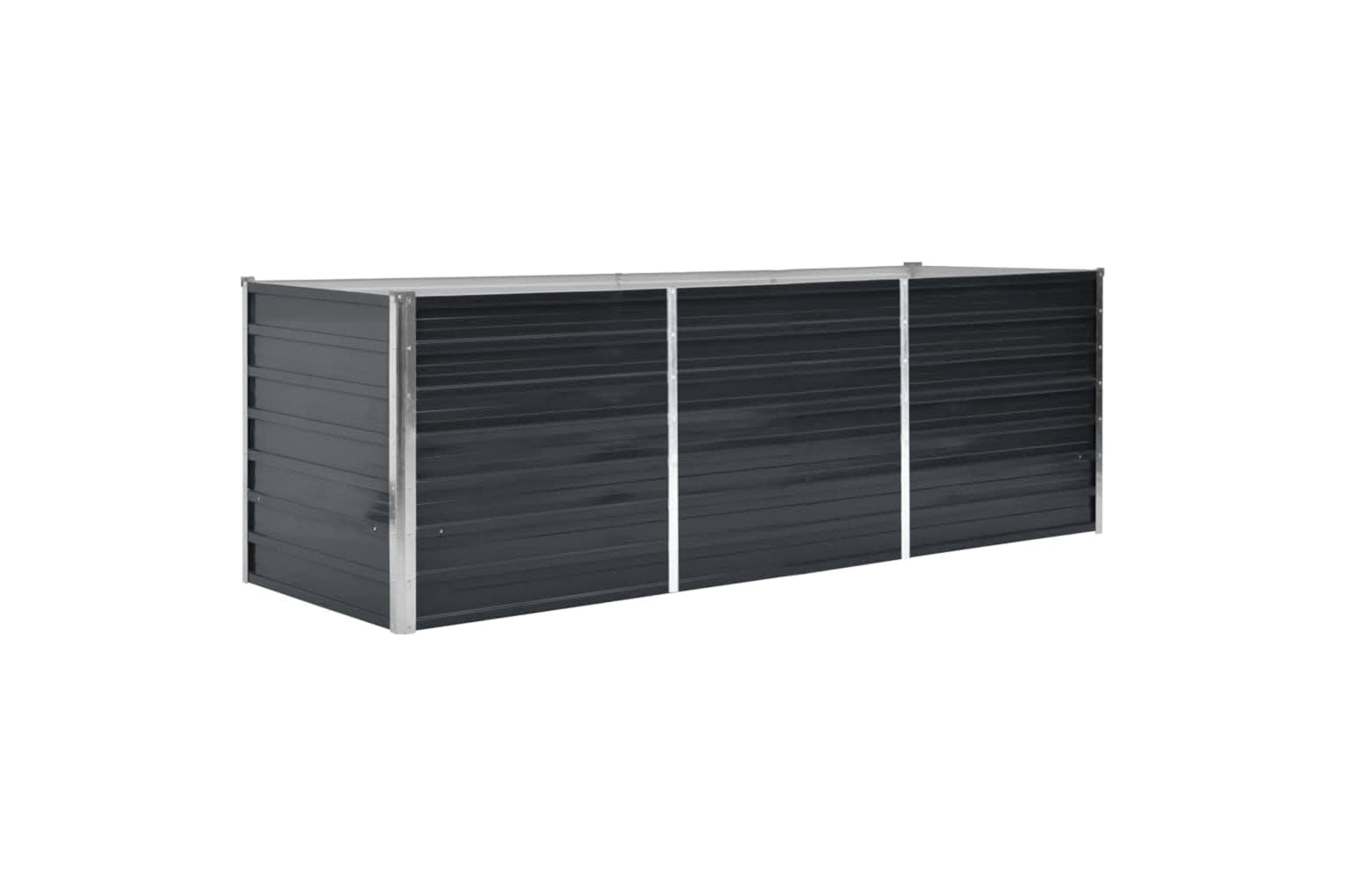 vidaXL 45726 Garden Raised Bed Anthracite 240x80x77cm Galvanised Steel