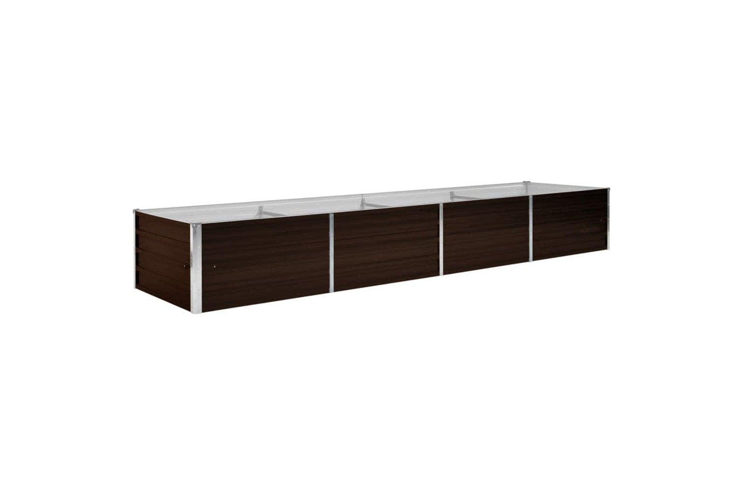 vidaXL 45716 Garden Raised Bed Brown 320x80x45cm Galvanised Steel