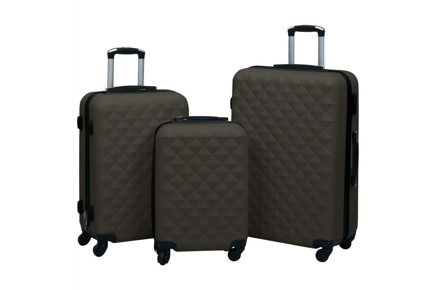Vidaxl 92417 Hardcase Trolley Set 3 Pcs Anthracite Abs-2