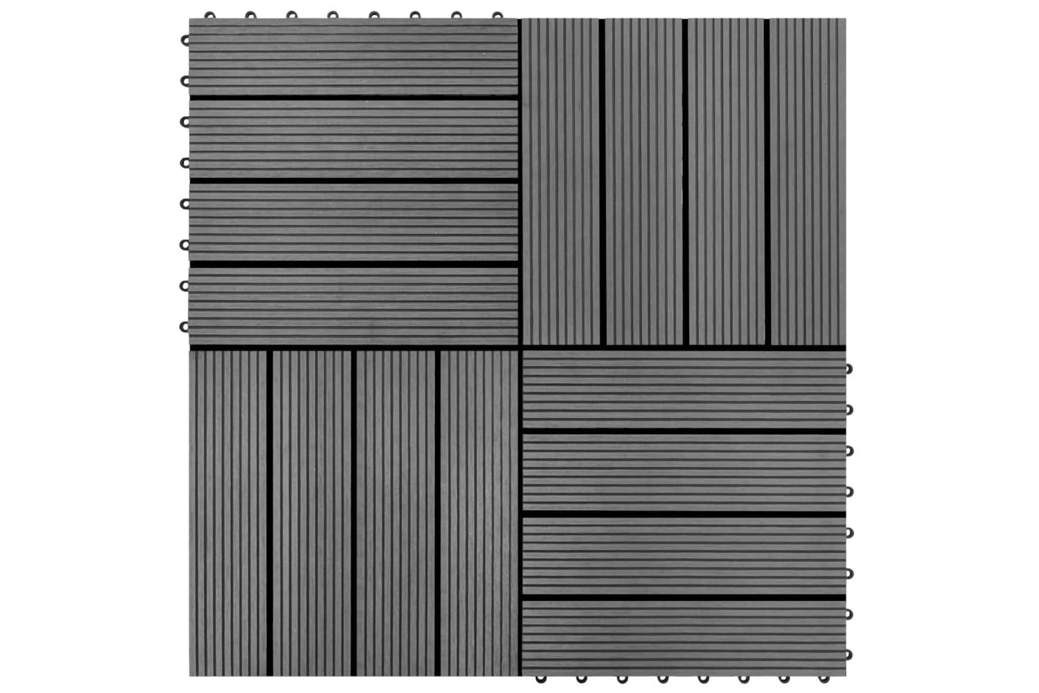 vidaXL 277797 22 Pcs Decking Tiles 30x30cm 2 Sqm Wpc Teak C-2