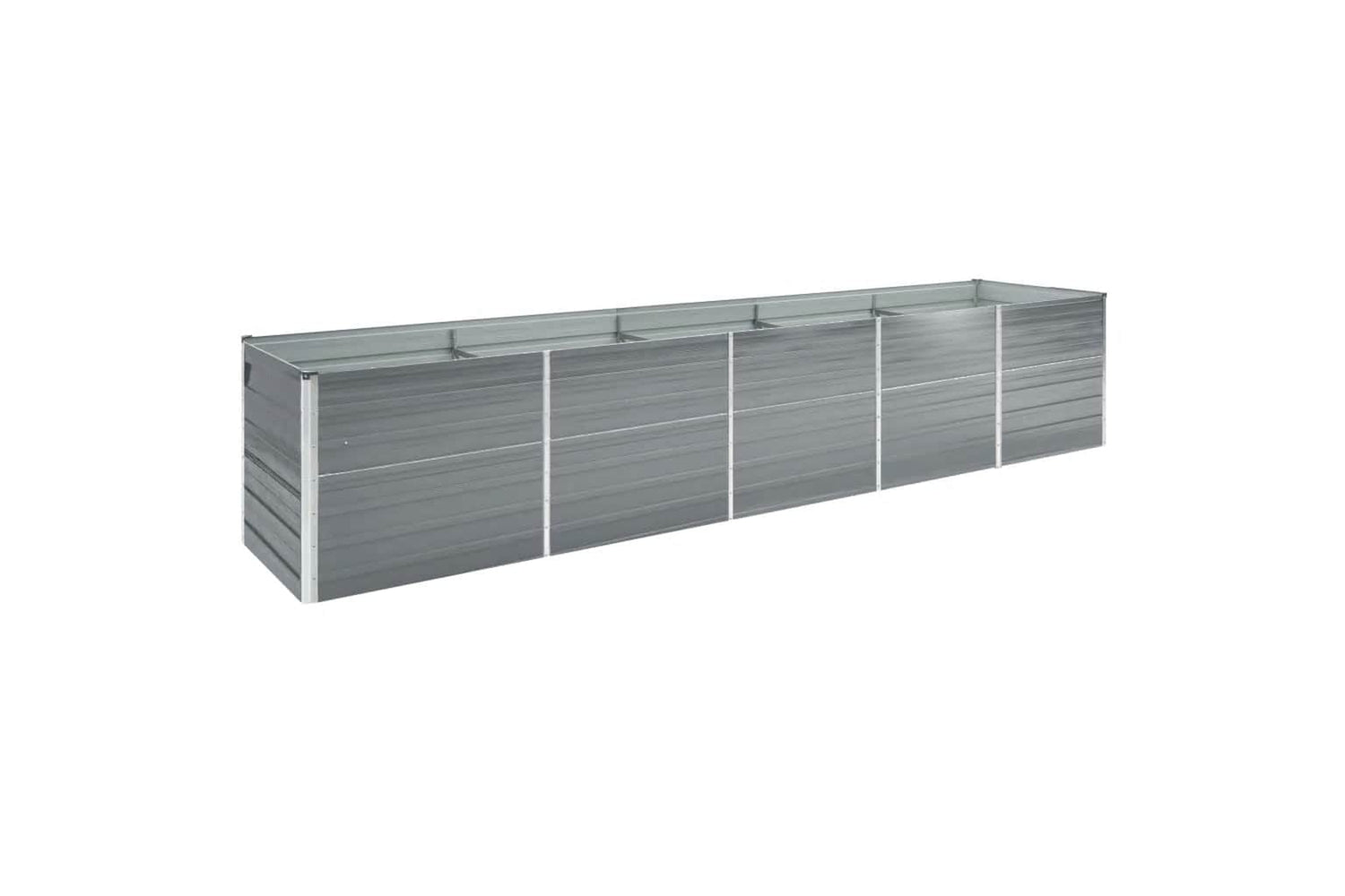 vidaXL 47056 Garden Raised Bed Galvanised Steel 400x80x45cm Grey