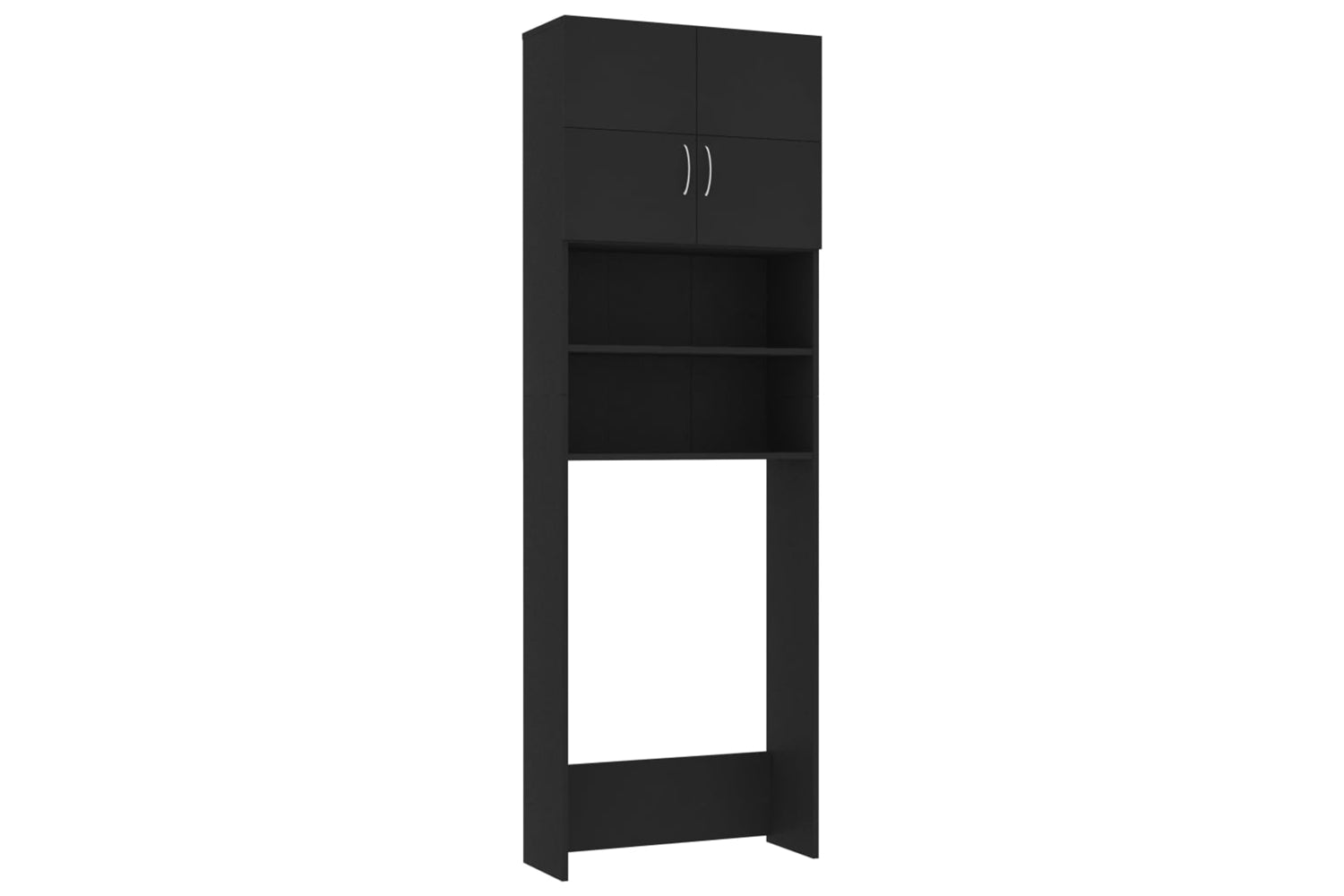vidaXL 800028 Washing Machine Cabinet Black 64x25.5x190cm Engineered Wood