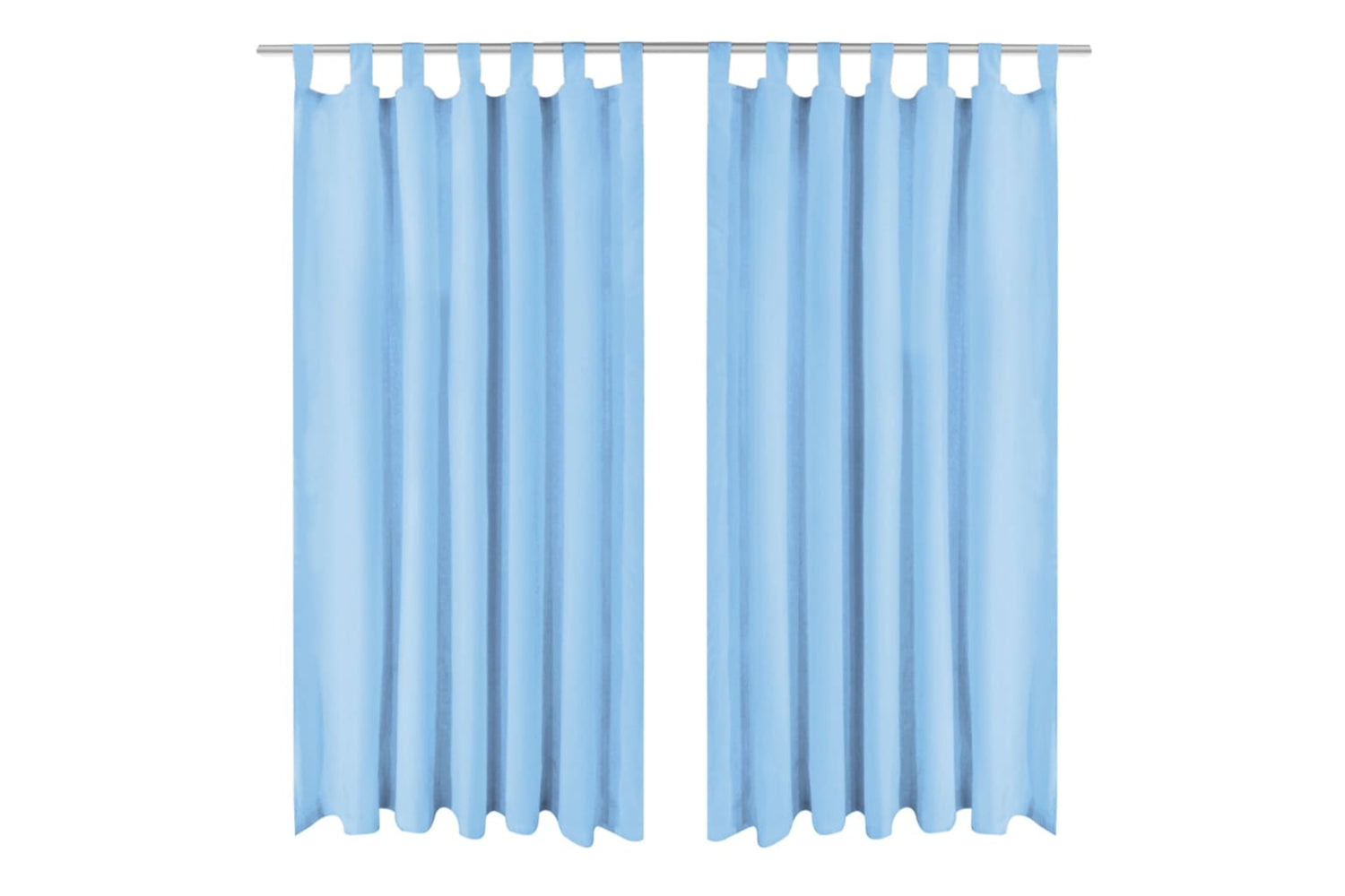 vidaXL 132219 Micro-satin Curtains 2 Pcs With Loops 140x175cm Turquoise