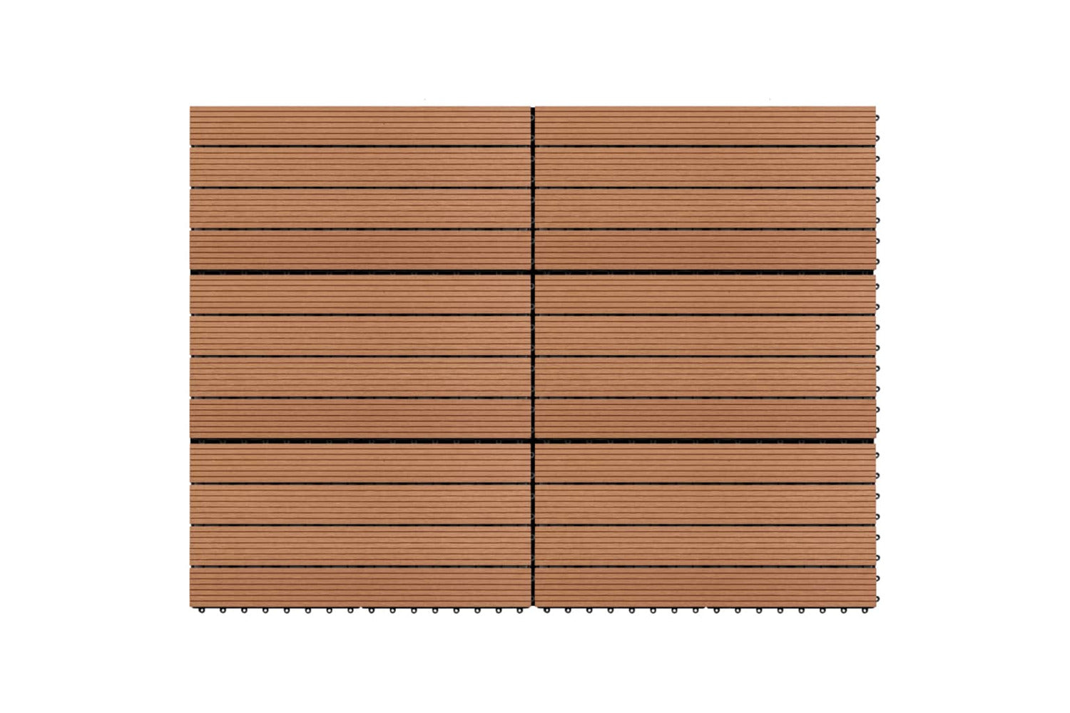 vidaXL 49055 Wpc Tiles 60x30cm 6 Pcs 1m2 Brown-2