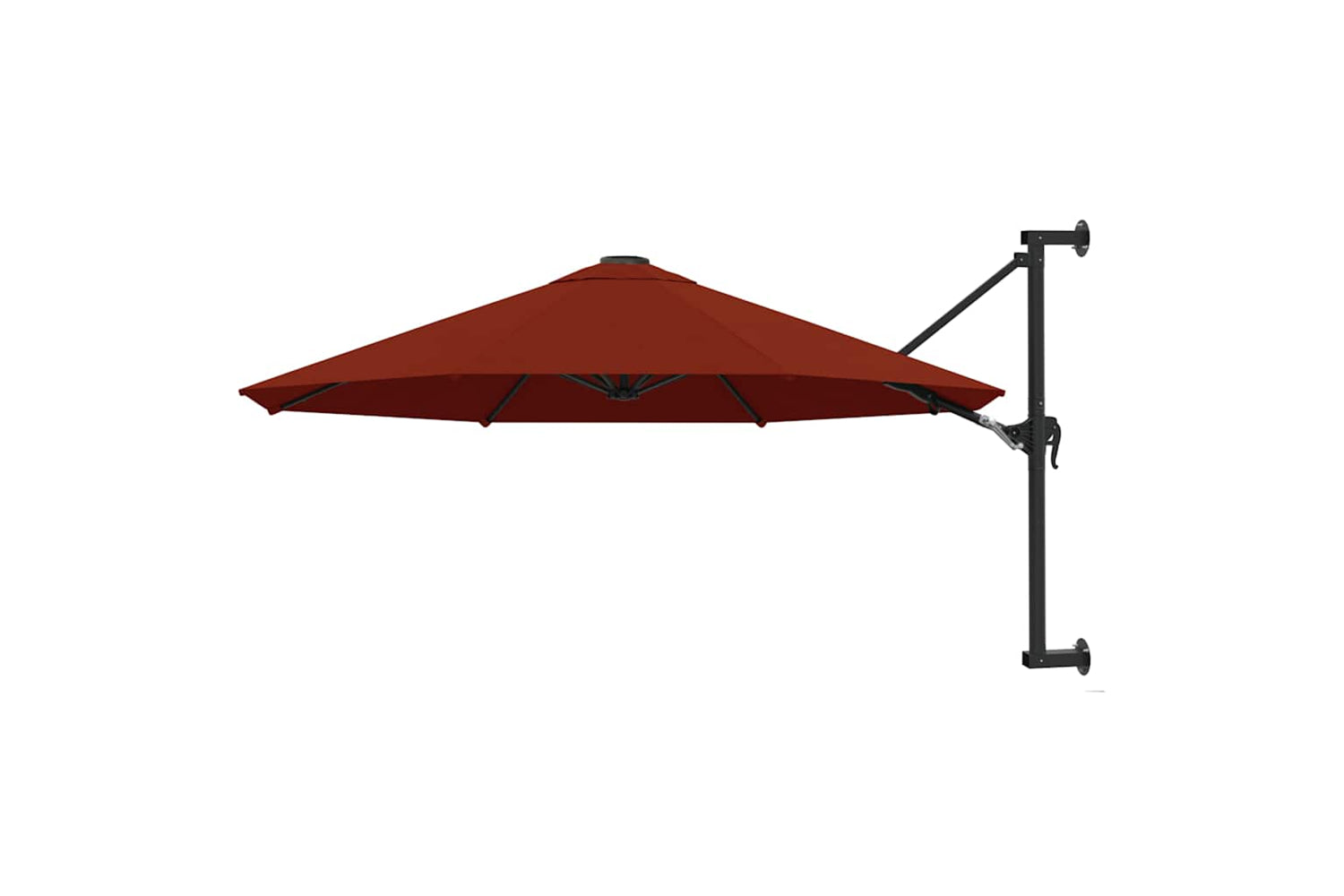 vidaXL Wall-mounted Parasol With Metal Pole 300cm Terracotta