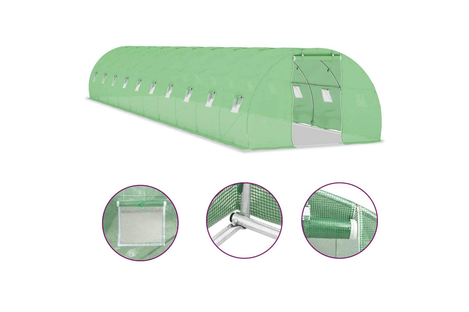 vidaXL 48156 Greenhouse 45 mÂ² 15x3x2 M