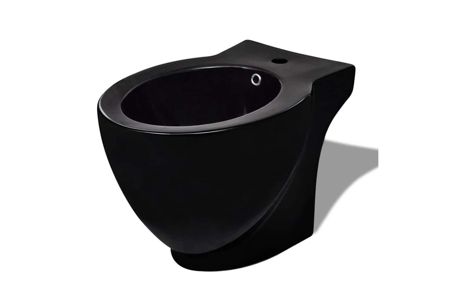 Vidaxl 140666 Round Bidet Stand Black High-quality Ceramic