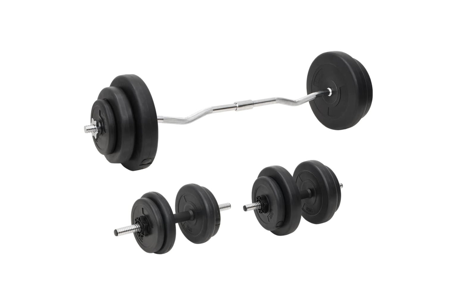 Vidaxl 3145025 Barbell And Dumbbell With Plates 60 Kg-2