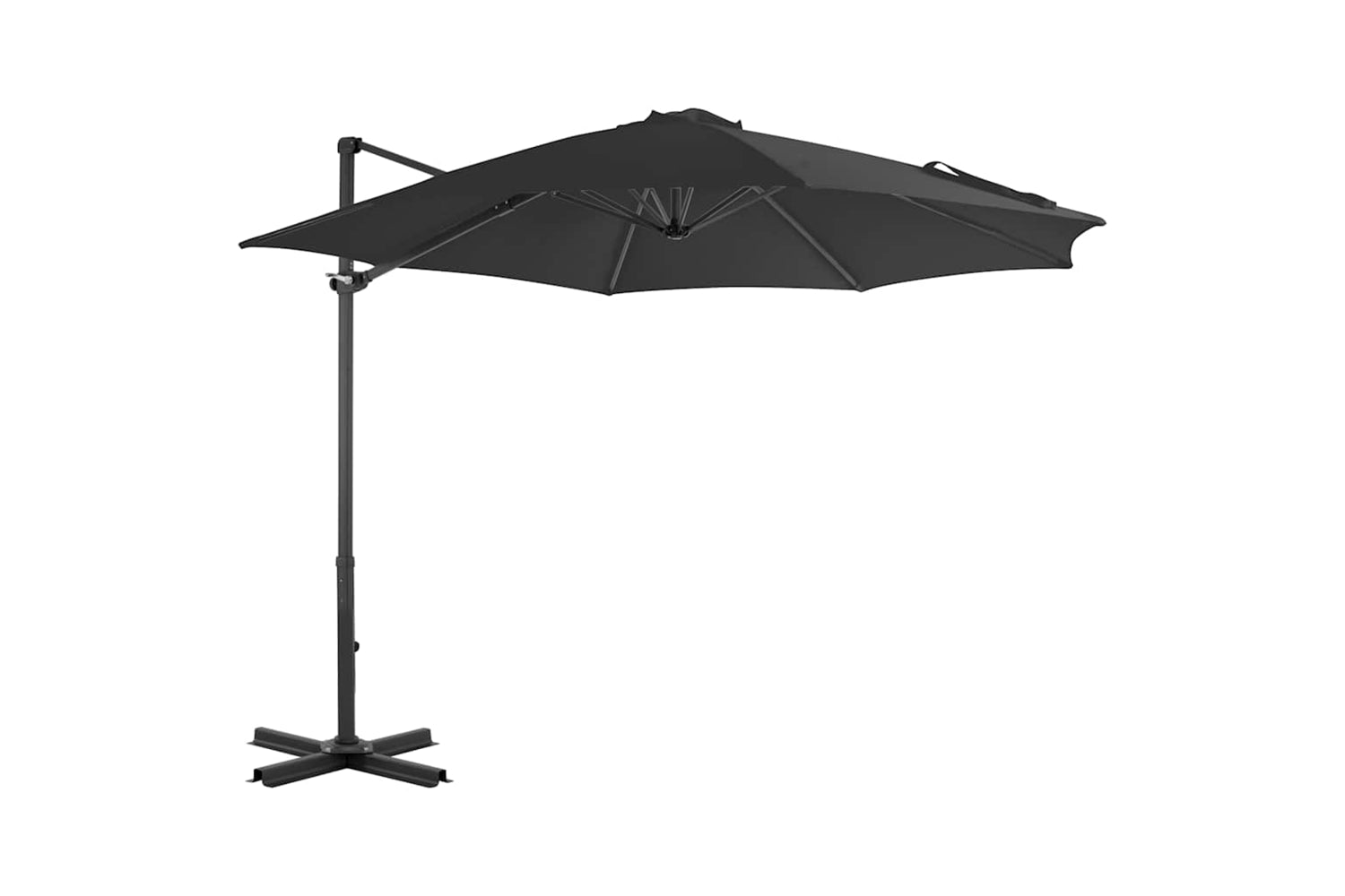Vidaxl 276333 Outdoor Umbrella With Portable Base Anthracite