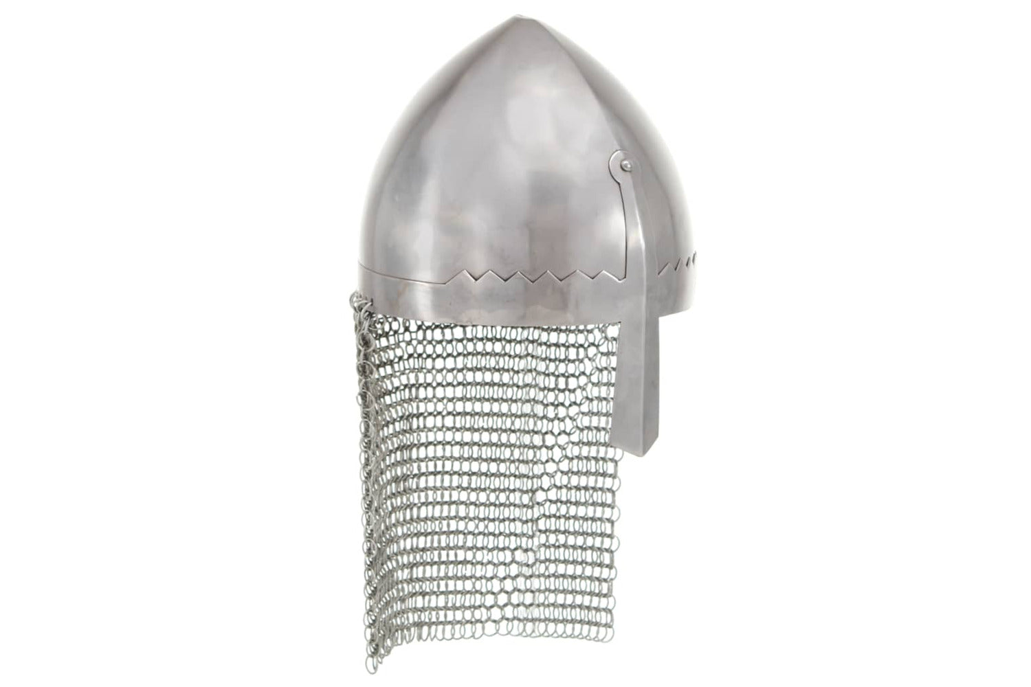 Vidaxl 286211 Knight Helmet Antique Replica Larp Silver Steel-2