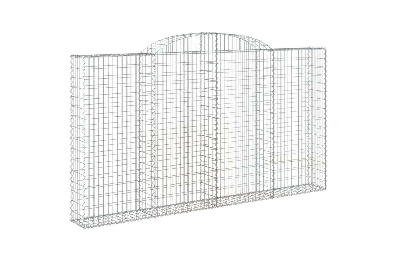 vidaXL 153508 Arched Gabion Basket 300x30x160/180cm Galvanised Iron