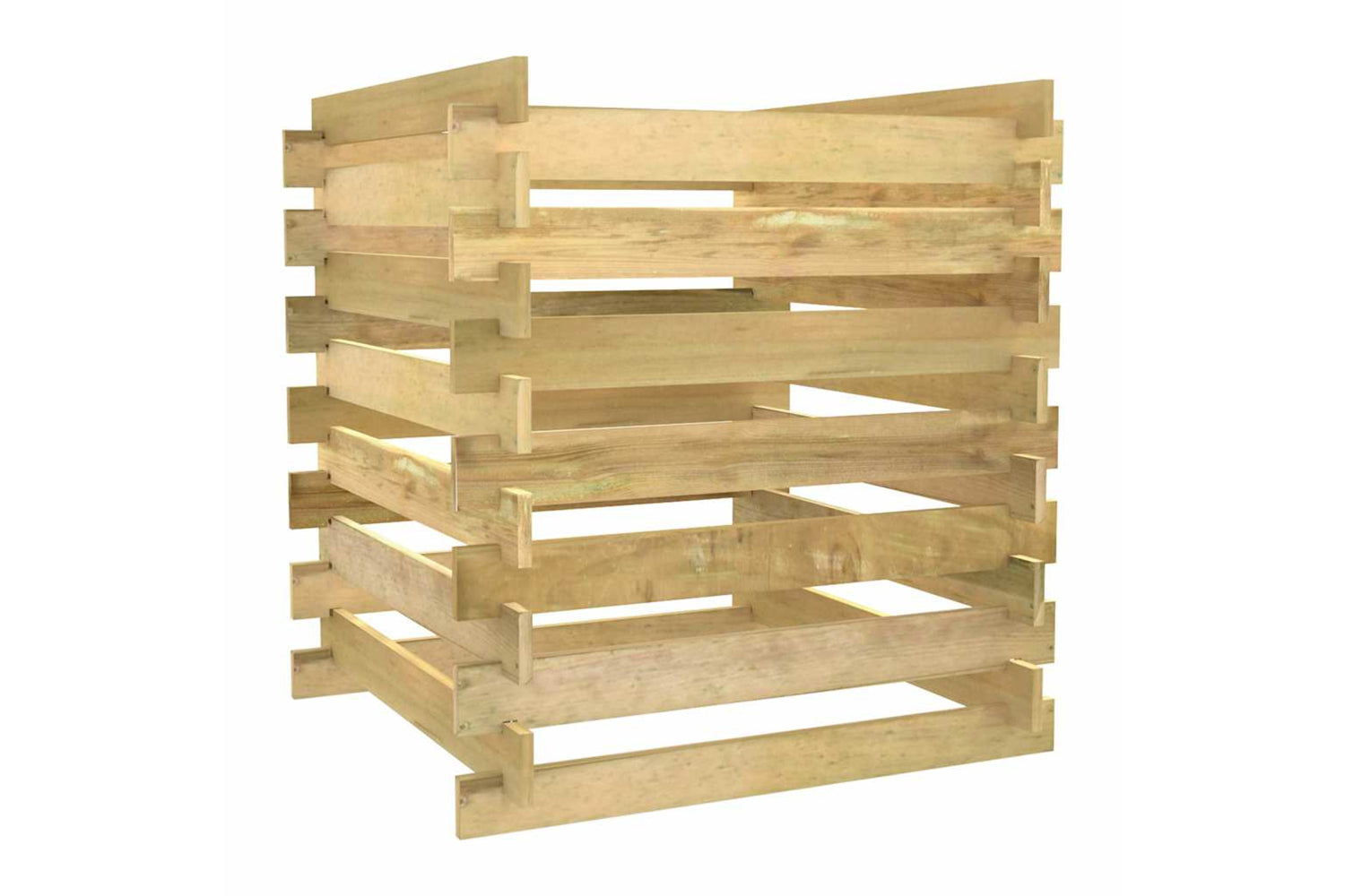 vidaXL 318377 Slatted Garden Composter 90x90x90cm Impregnated Pinewood