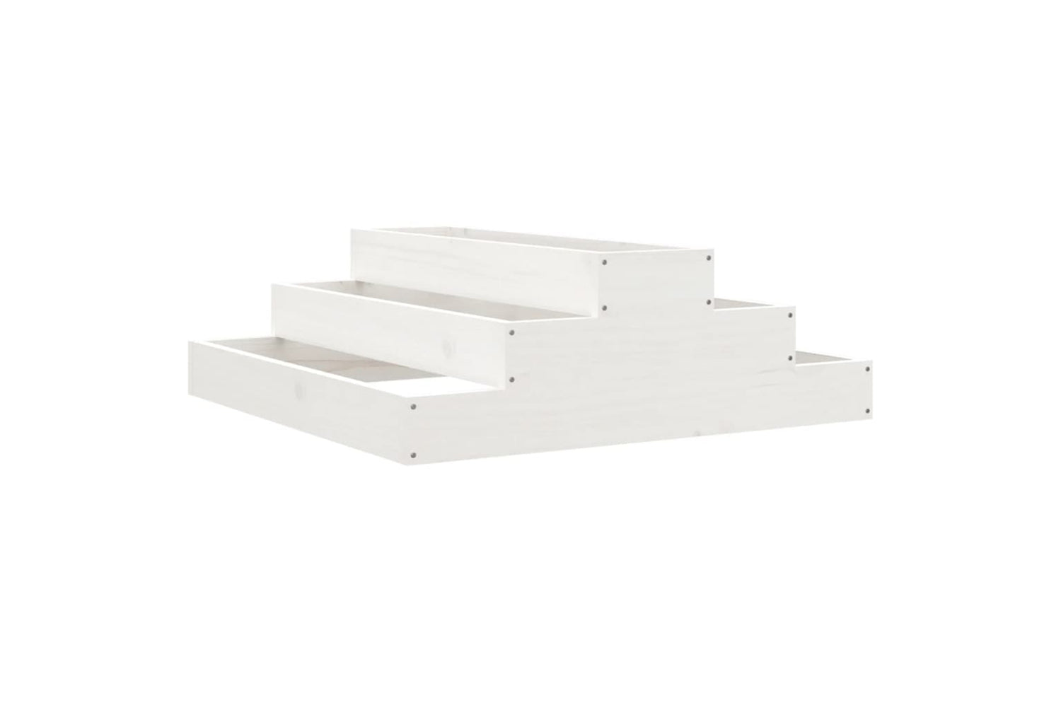 vidaXL 823893 Planter White 80x80x27cm Solid Wood Pine