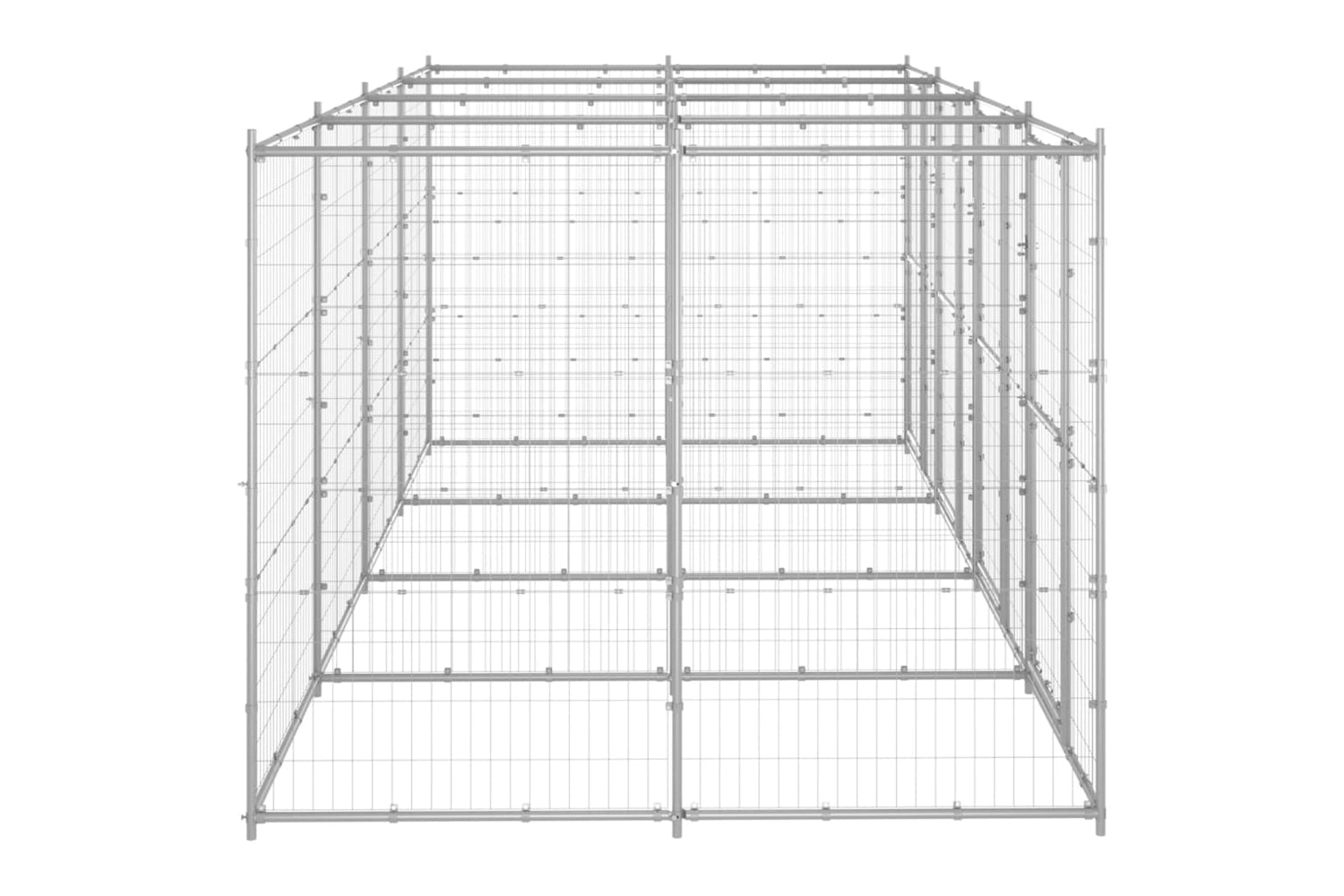 Vidaxl 3082284 Outdoor Dog Kennel Galvanised Steel 9.68 M2-3