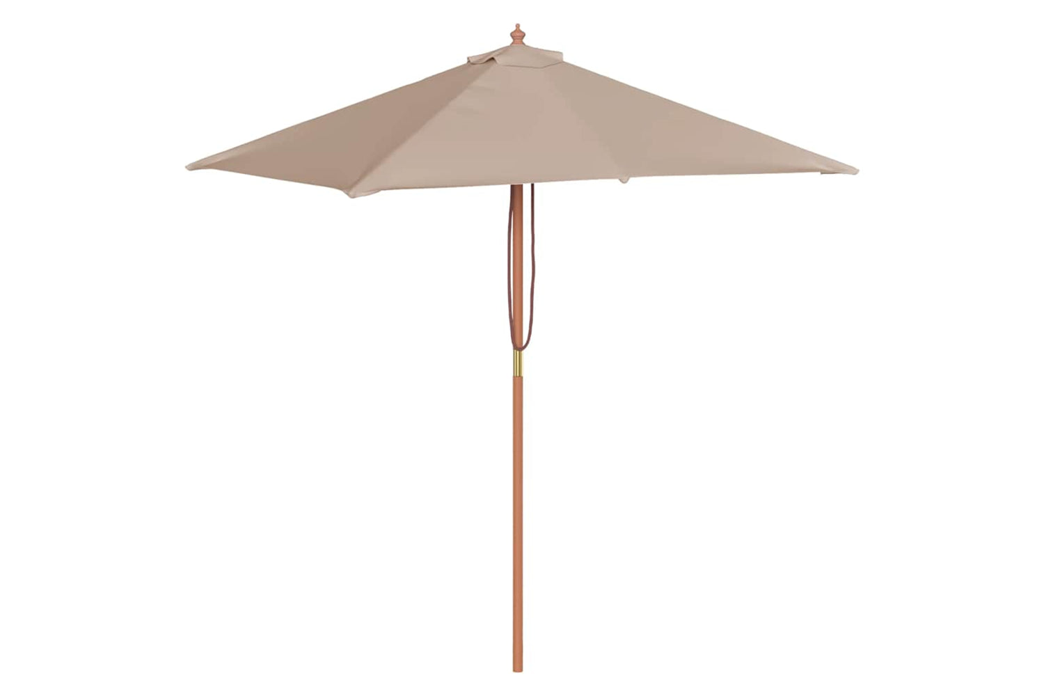 vidaXL 44536 Outdoor Parasol With Wooden Pole 150x200cm Taupe