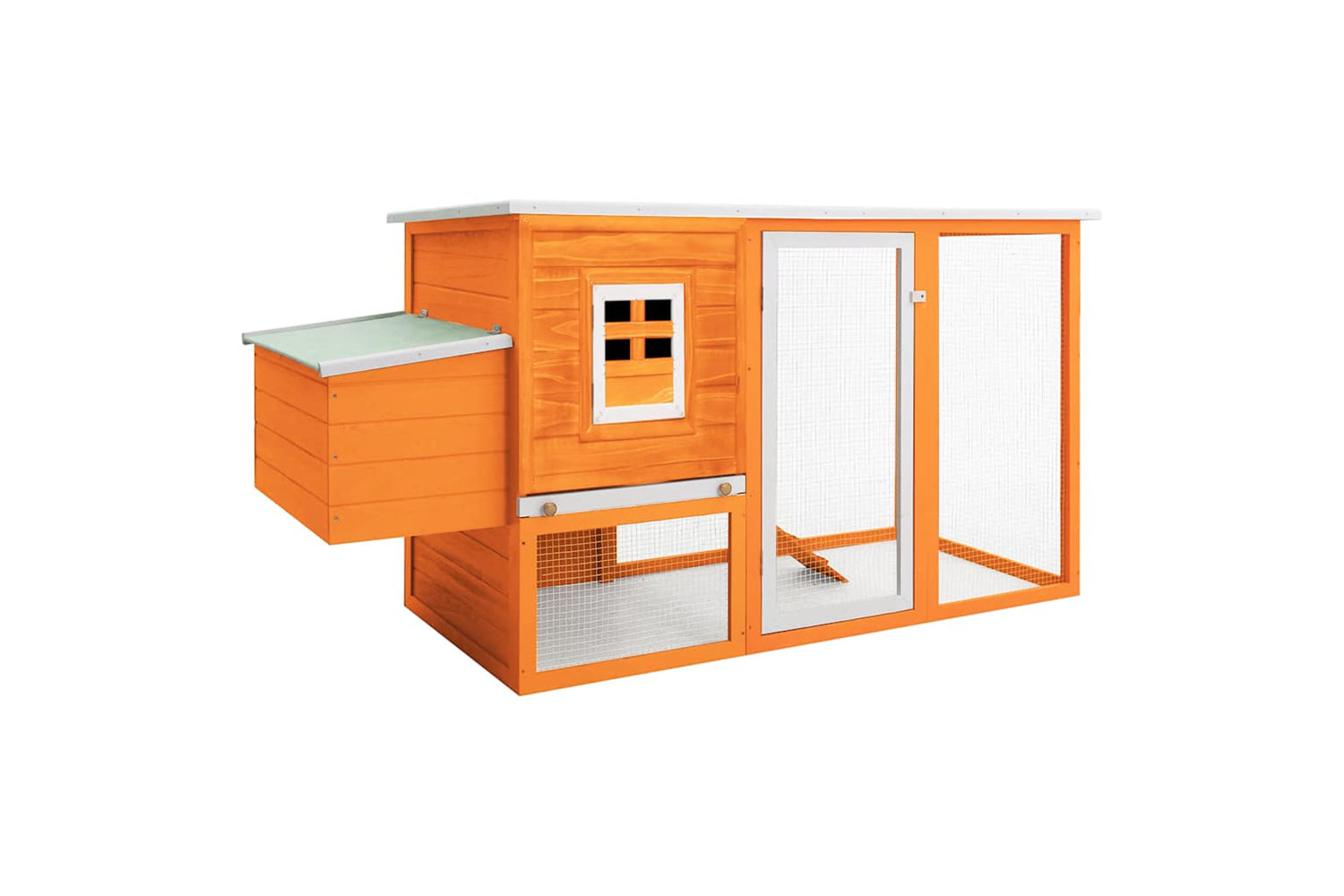 Vidaxl 170164 Outdoor Chicken Cage Hen House With 1 Egg Cage Wood