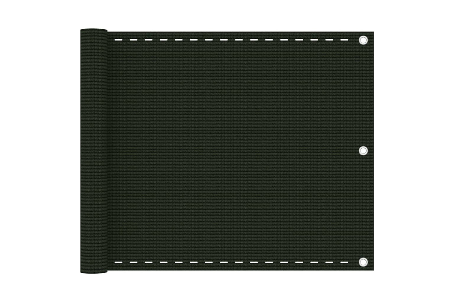 vidaXL 310971 Balcony Screen Dark Green 75x600cm Hdpe