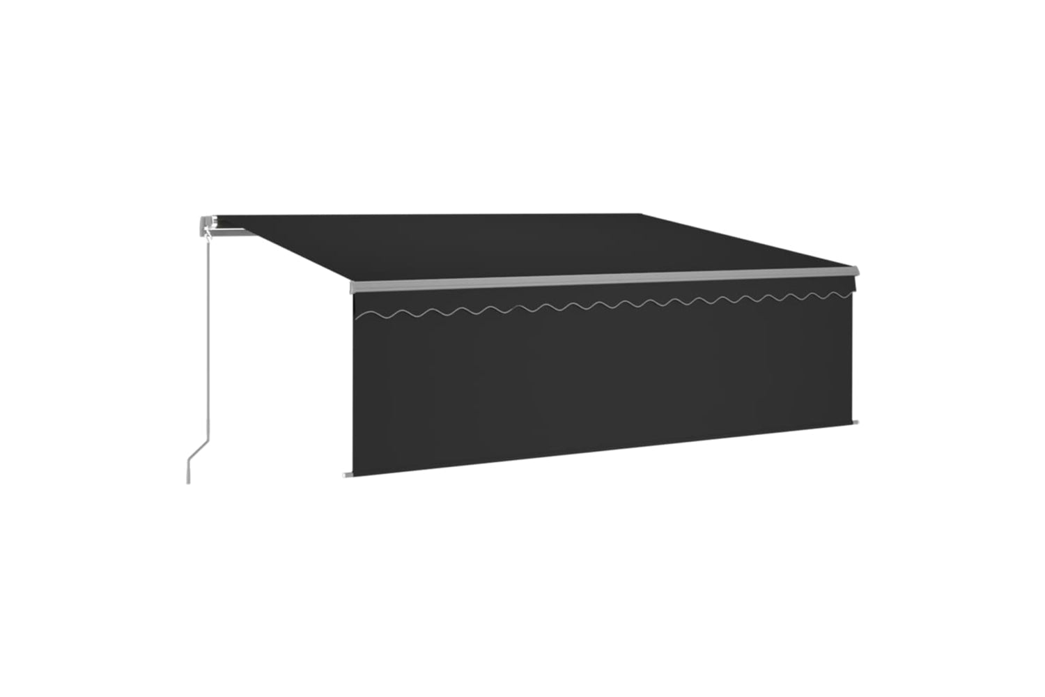 Vidaxl 3069424 Manual Retractable Awning With Blind&led 4x3m Anthracite