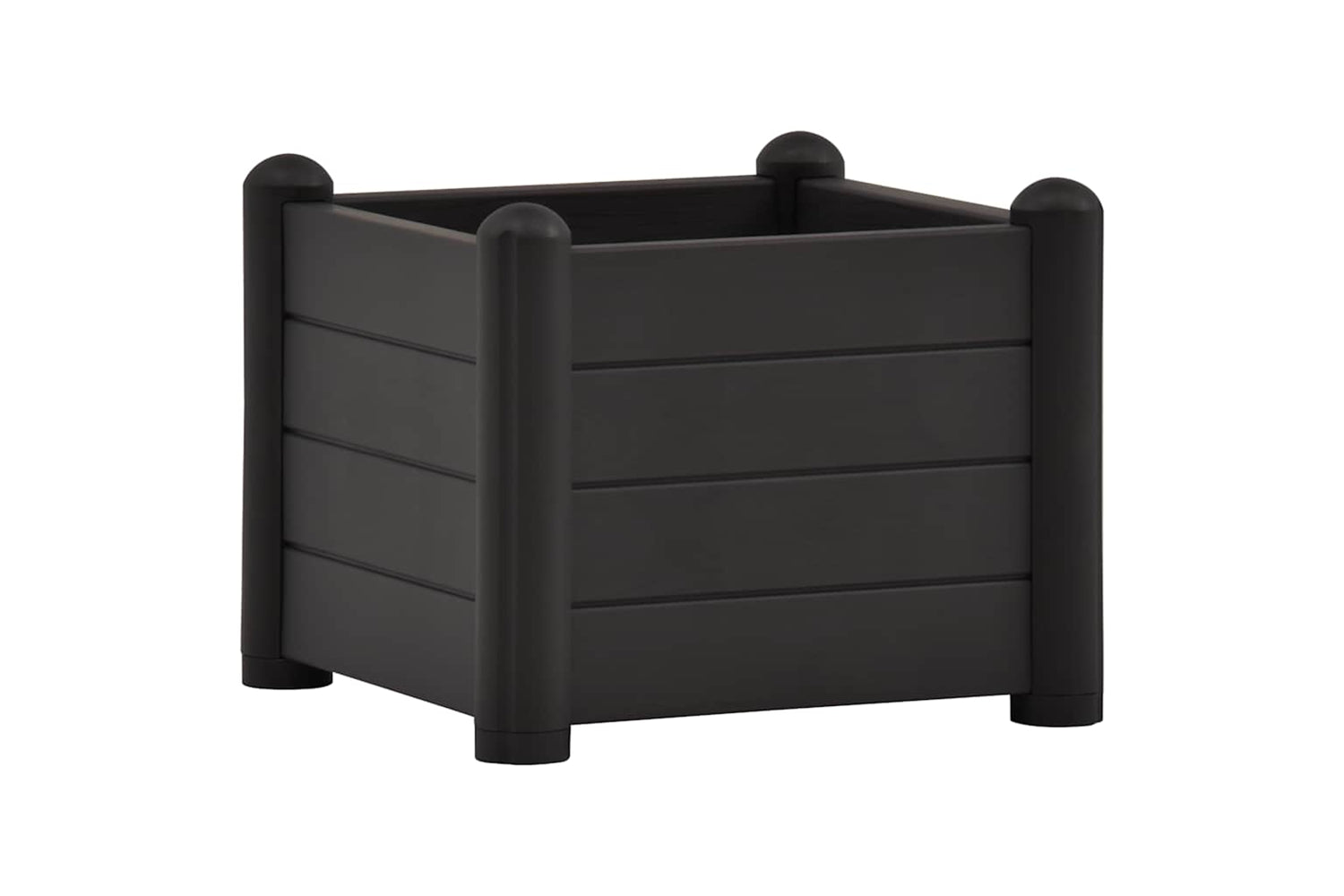 vidaXL 313973 Garden Raised Bed Pp Anthracite 43x43x35cm