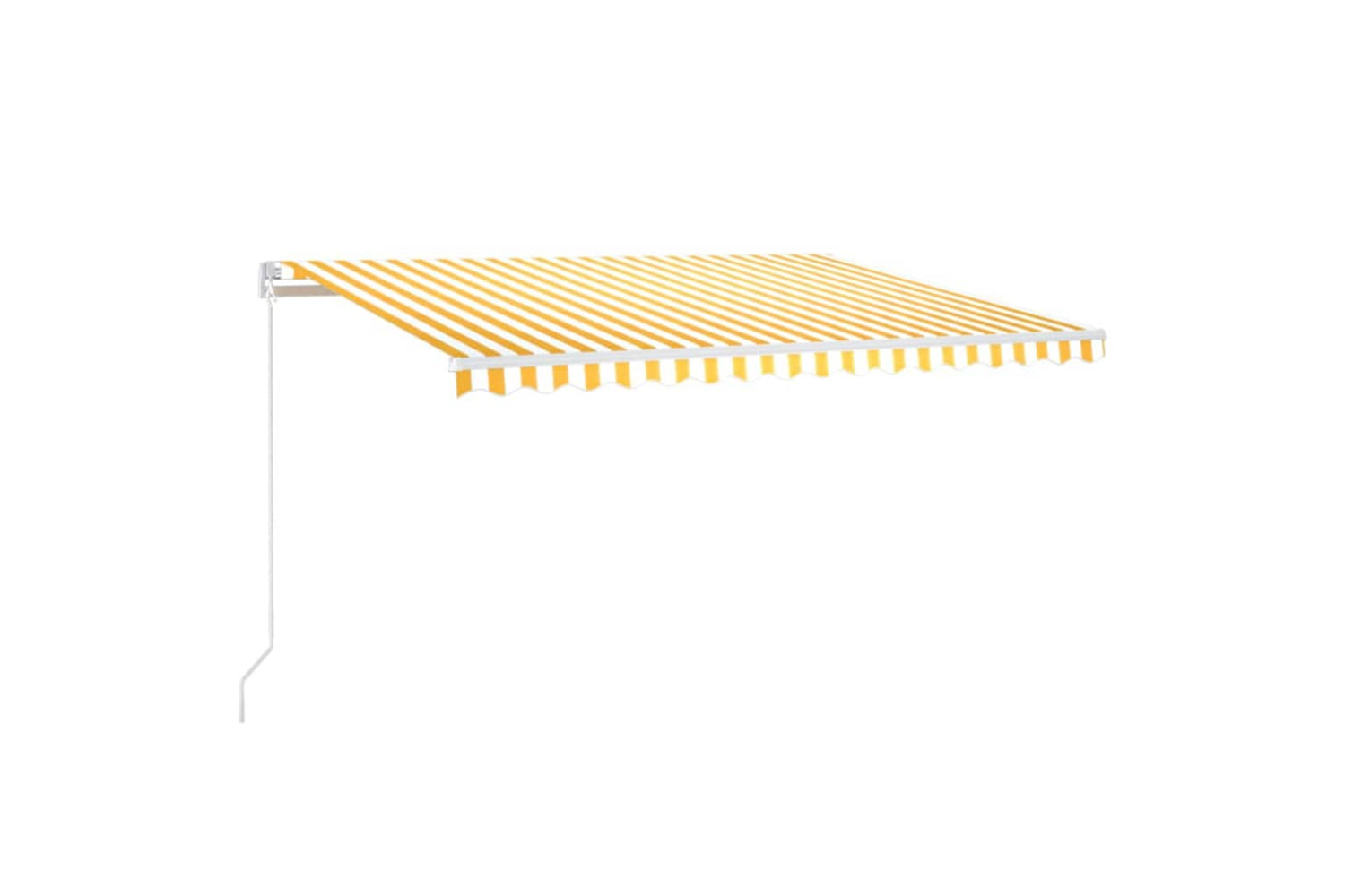 vidaXL 3068978 Manual Retractable Awning 400x350cm Yellow And White