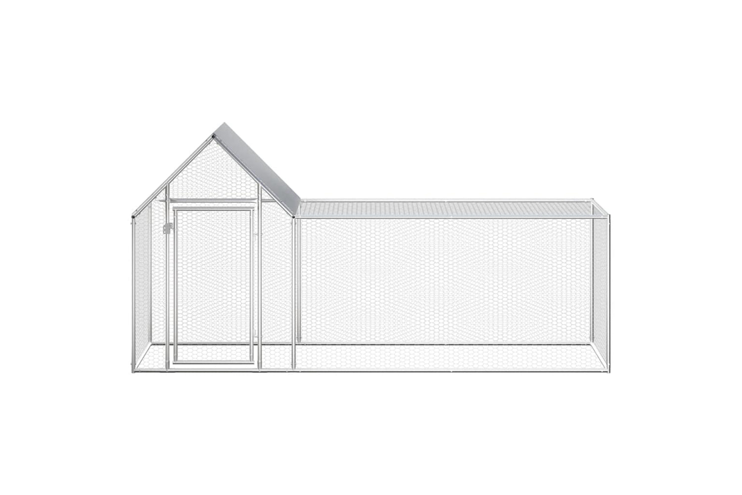 Vidaxl Chicken Coop 3x1x1.5 M Galvanised Steel-3