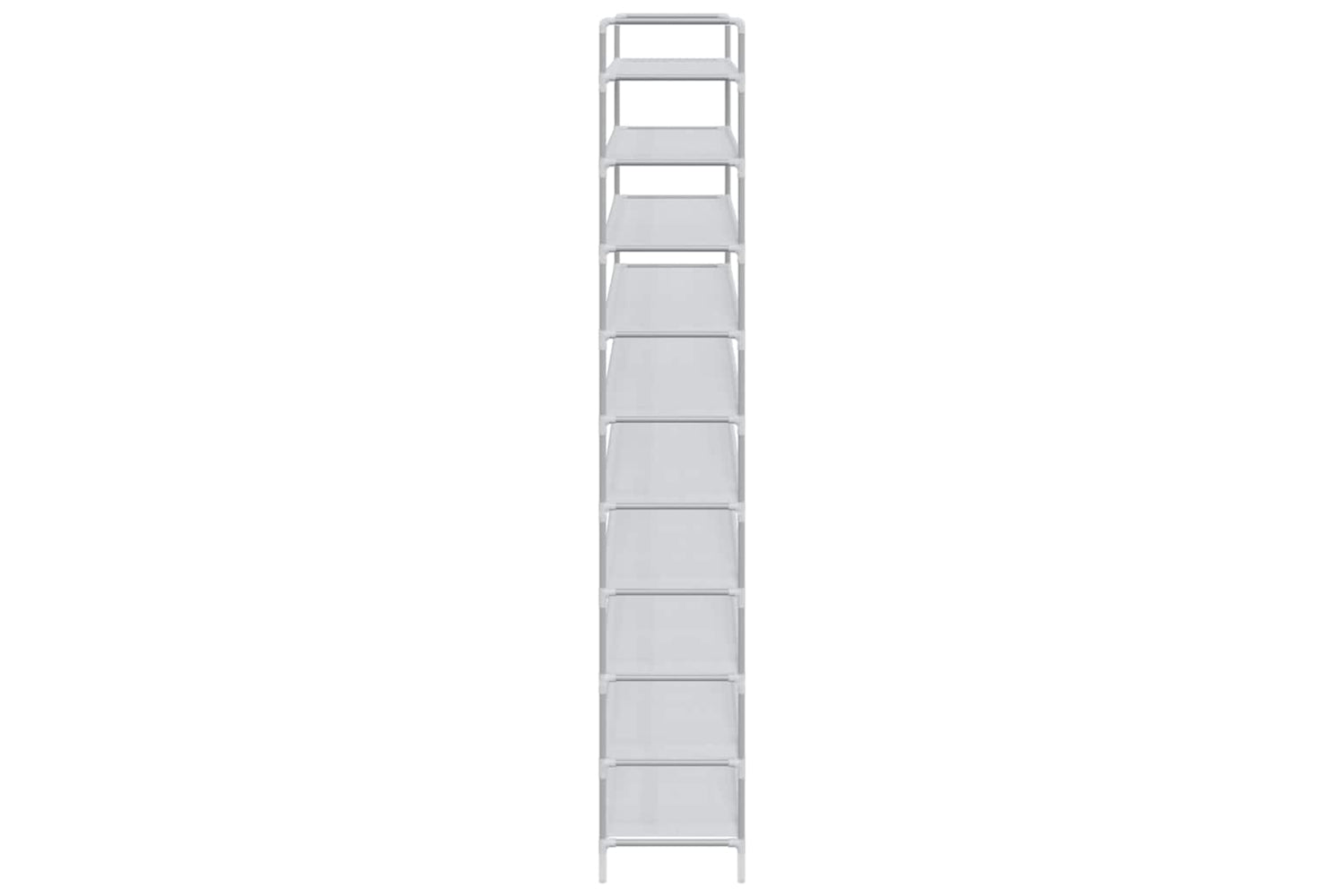 Vidaxl 245631 Shoe Rack With 10 Shelves Metal And Non-woven Fabric Silver-4
