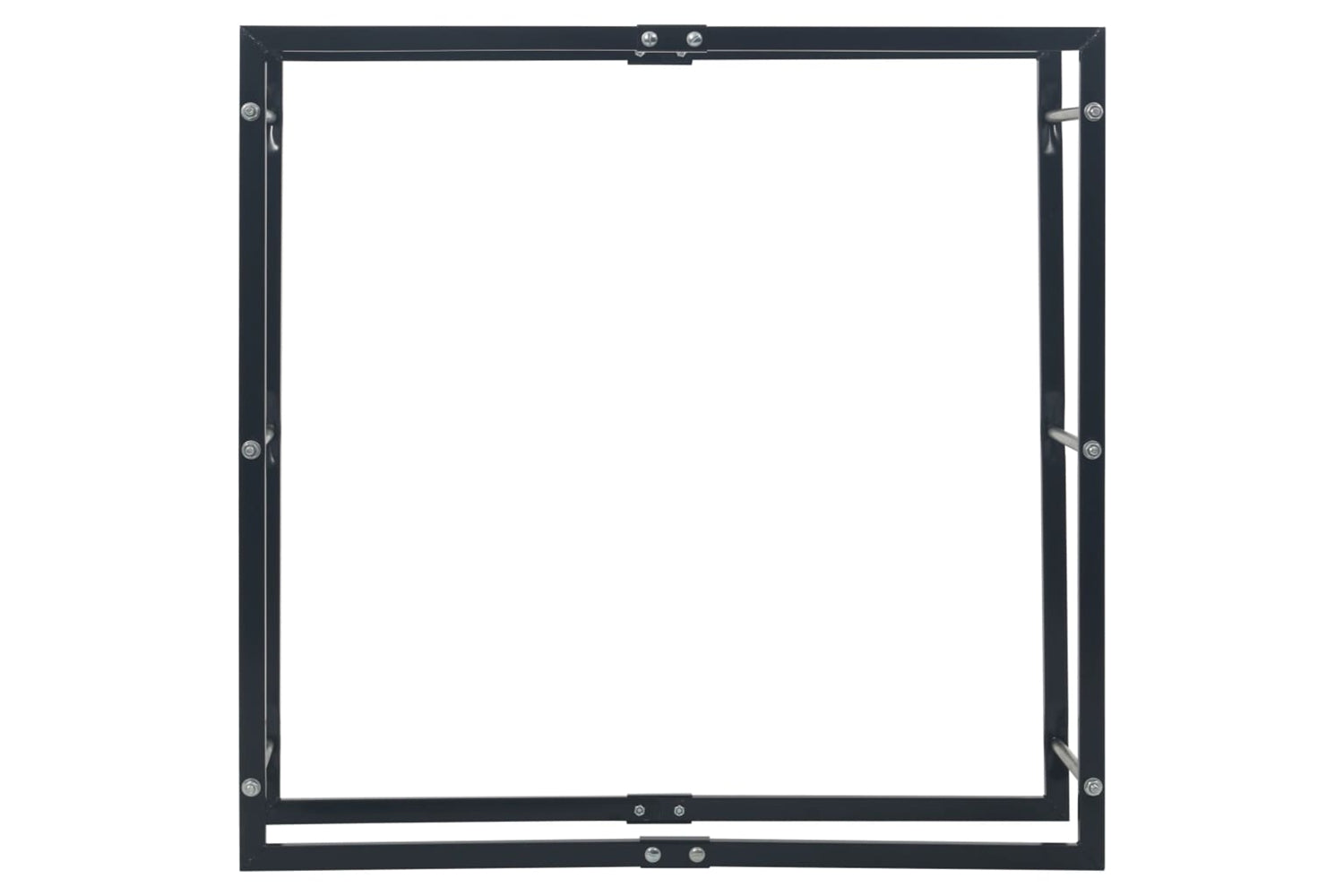 vidaXL 286288 Firewood Rack Black 100x25x100cm Steel-2