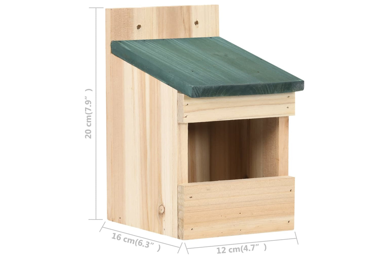 vidaXL 47246 Bird Houses 4 Pcs 12x16x20cm Firwood-7