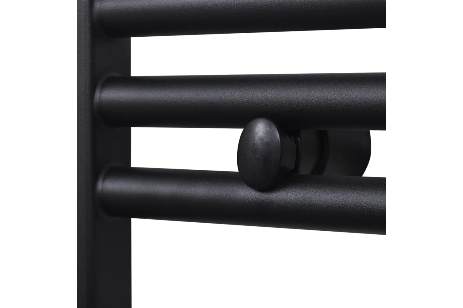 vidaXL 141906 Bathroom Heating Towel Rail Radiator Straight 600x764mm Black-5