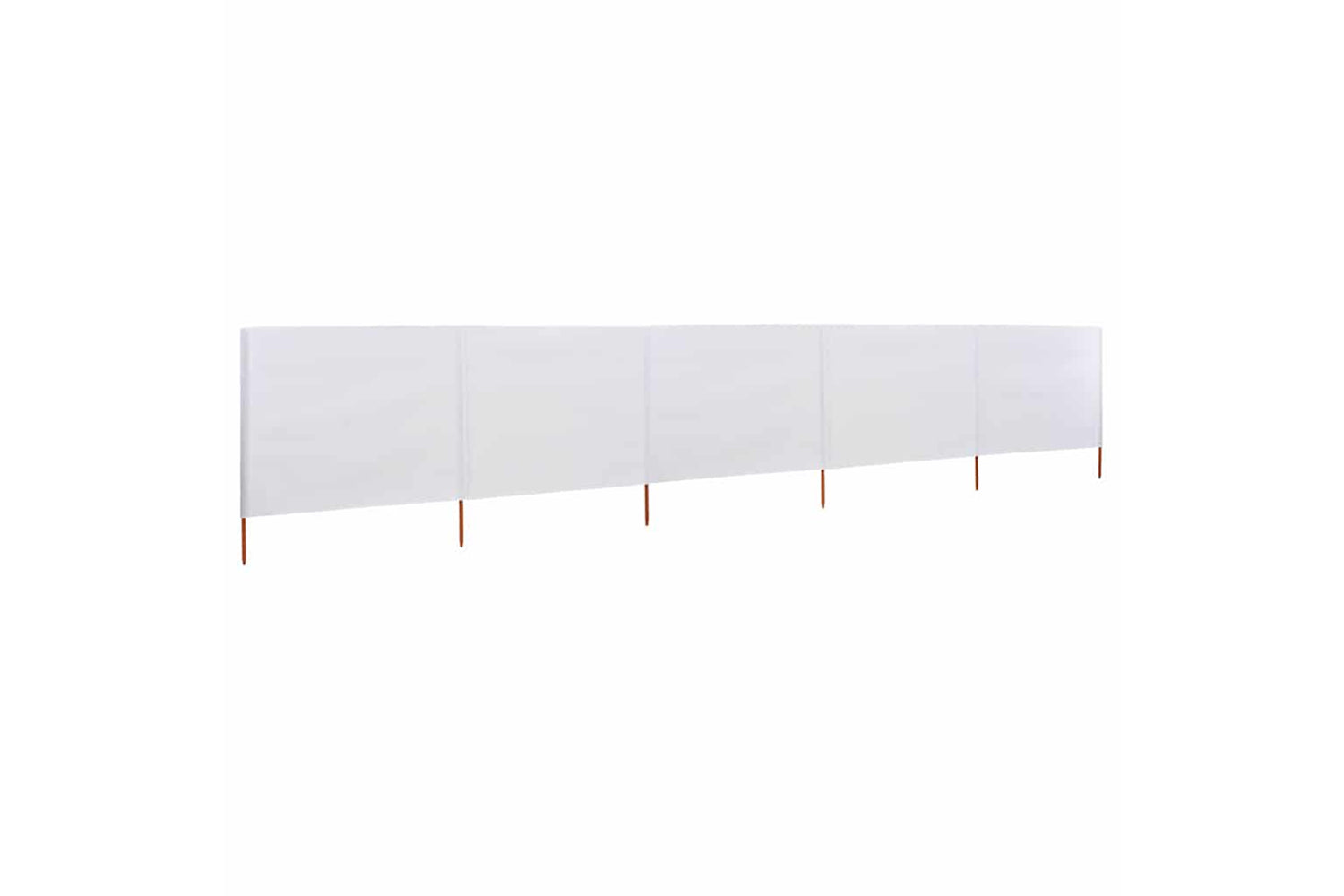 vidaXL 47166 5-panel Wind Screen Fabric 600x160cm Sand White-2