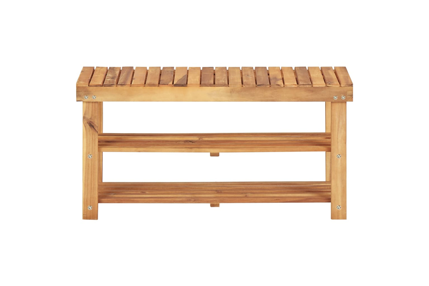 vidaXL 45931 Shoe Rack 90x32x46cm Solid Acacia Wood-2