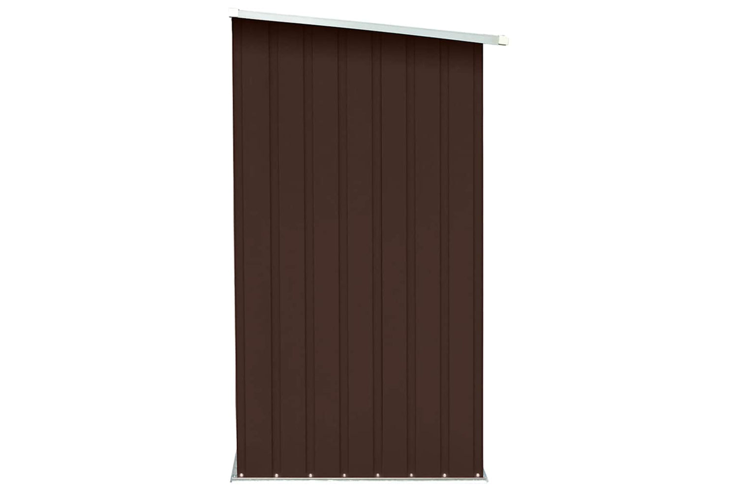vidaXL 47090 Garden Log Storage Shed Galvanised Steel 163x83x154cm Brown-3