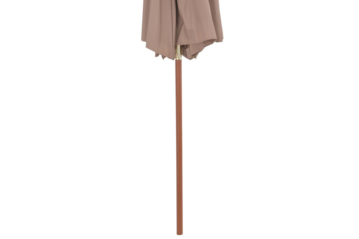 vidaXL 44520 Double Decker Parasol With Wooden Pole 270cm Taupe-7