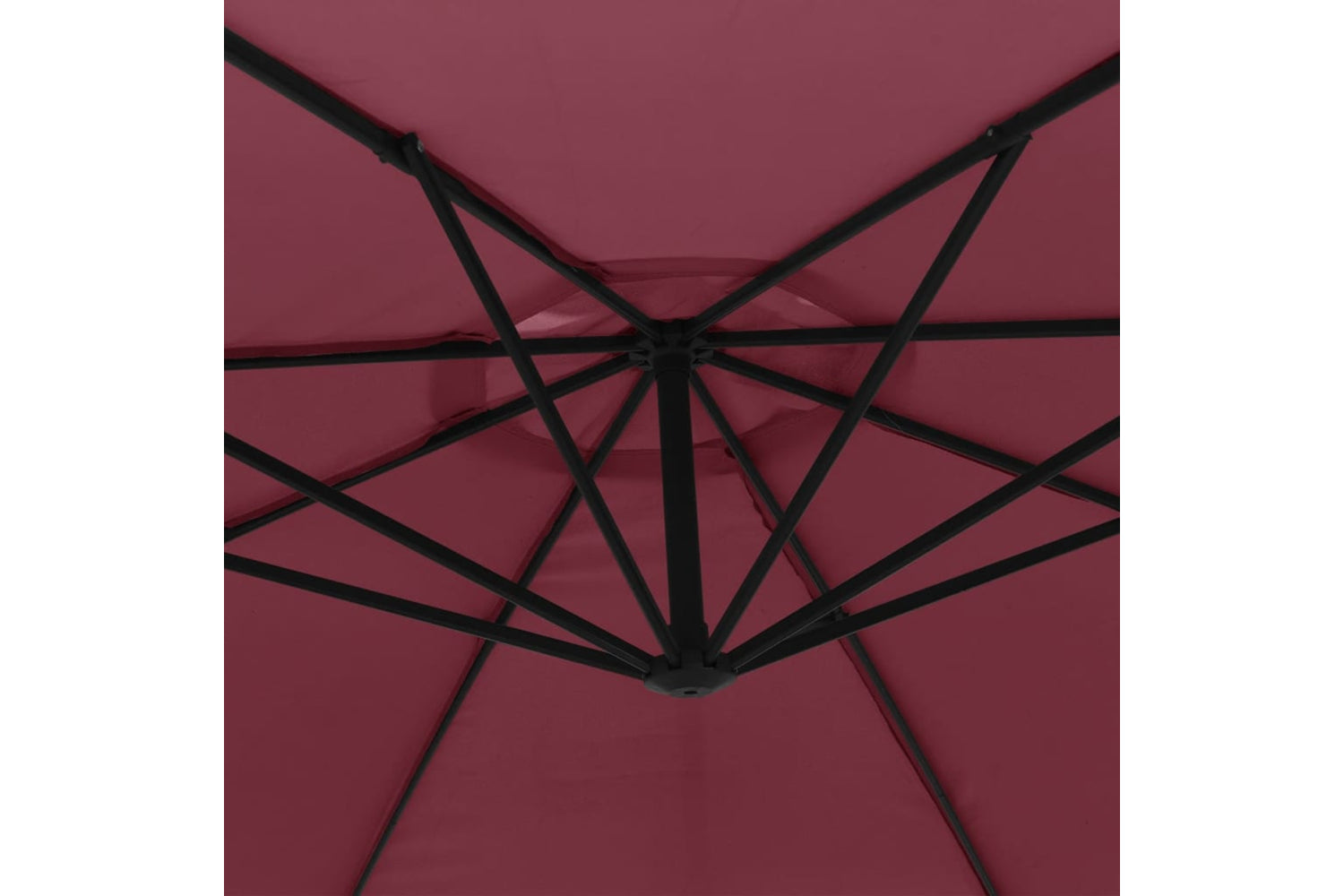vidaXL 44507 Cantilever Umbrella With Aluminium Pole 350cm Bordeaux Red-6