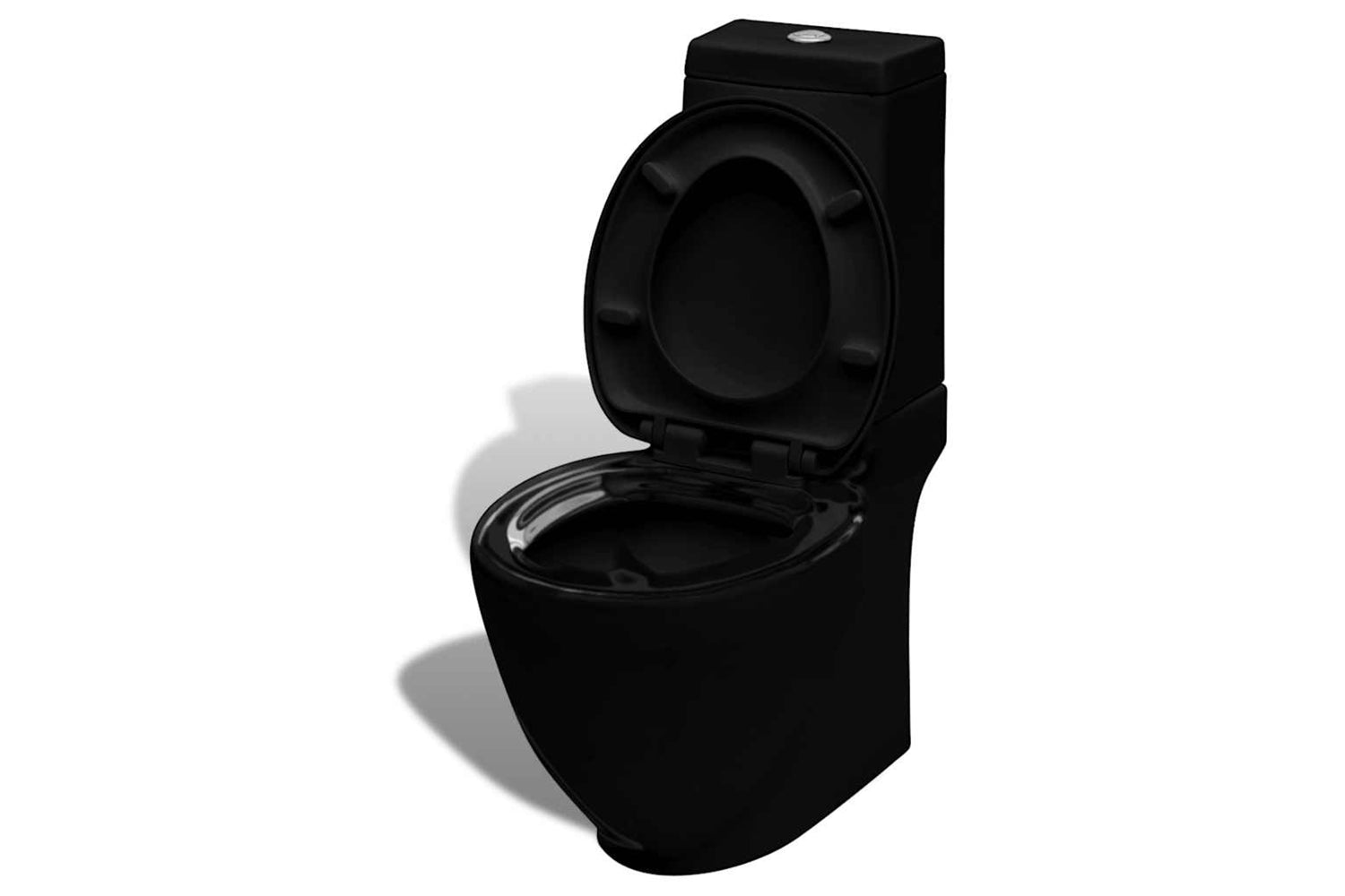 Vidaxl 270060 Stand Toilet & Bidet Set Black Ceramic-5