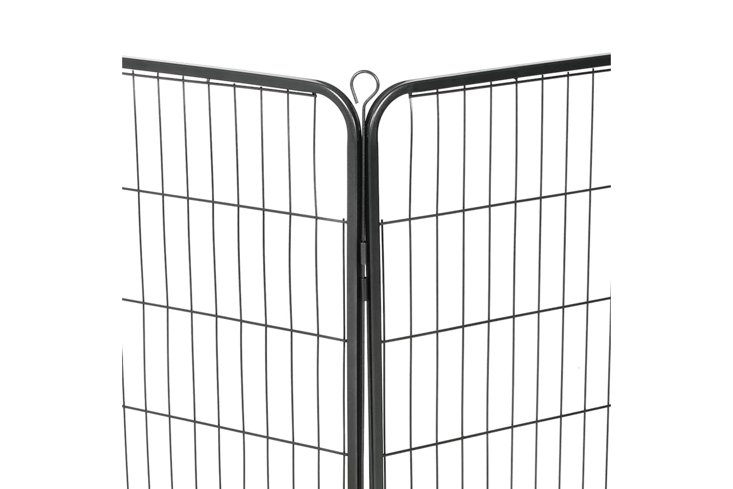 vidaXL 170574 Dog Playpen 8 Panels Steel 80x100cm Black-5