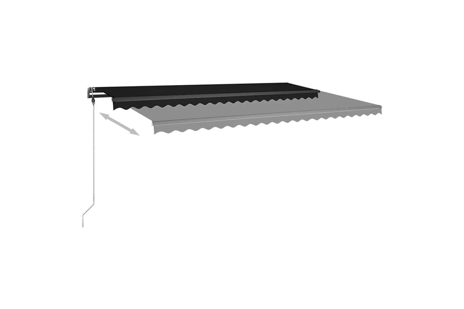 Vidaxl Freestanding Manual Retractable Awning 500x300 Cm Anthracite-6