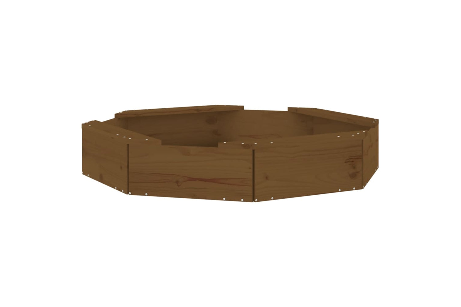 vidaXL 825012 Sandbox With Seats Honey Brown Octagon Solid Wood Pine