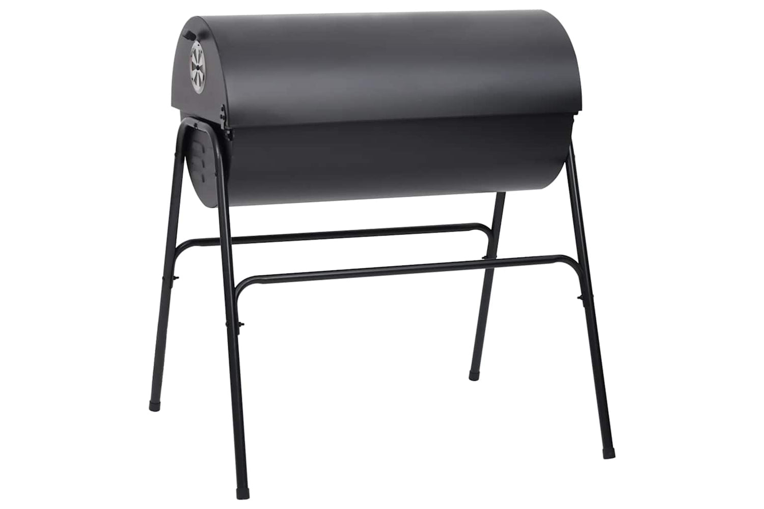 Vidaxl Barrel Grill With 2 Cooking Grids Black 80x95x90 Cm Steel-5