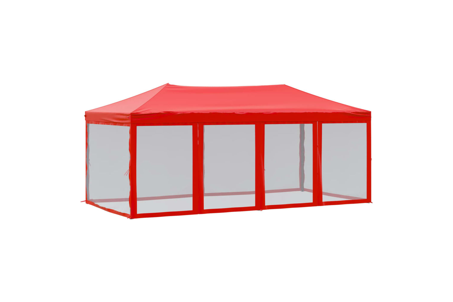 Vidaxl Folding Party Tent With Sidewalls Red 3x6 M