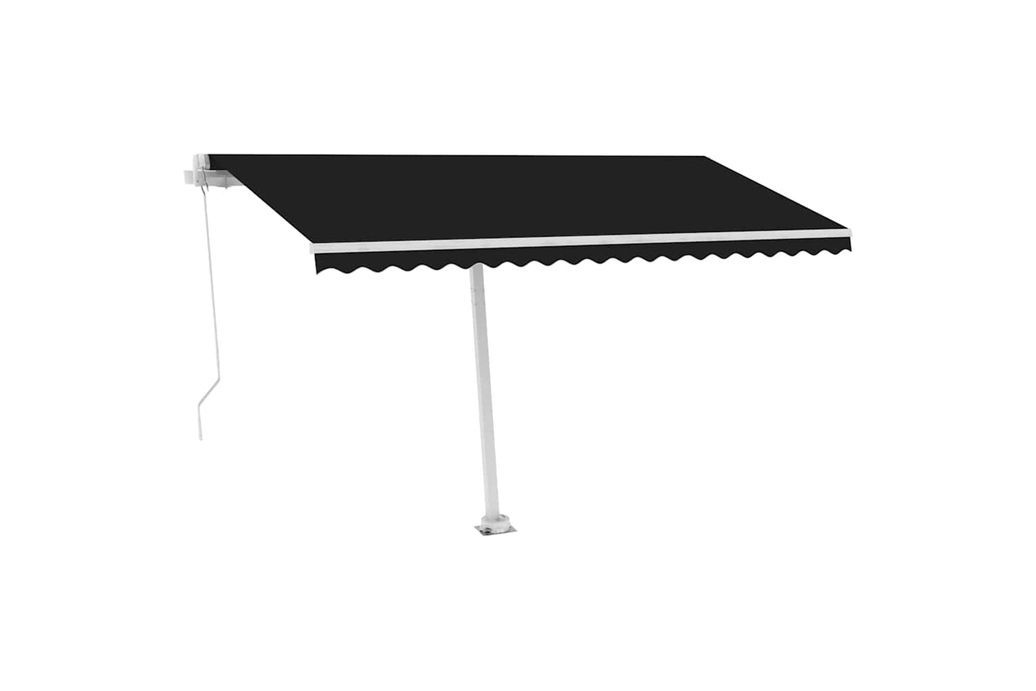 vidaXL 3069619 Freestanding Manual Retractable Awning 400x350cm Anthracite-3