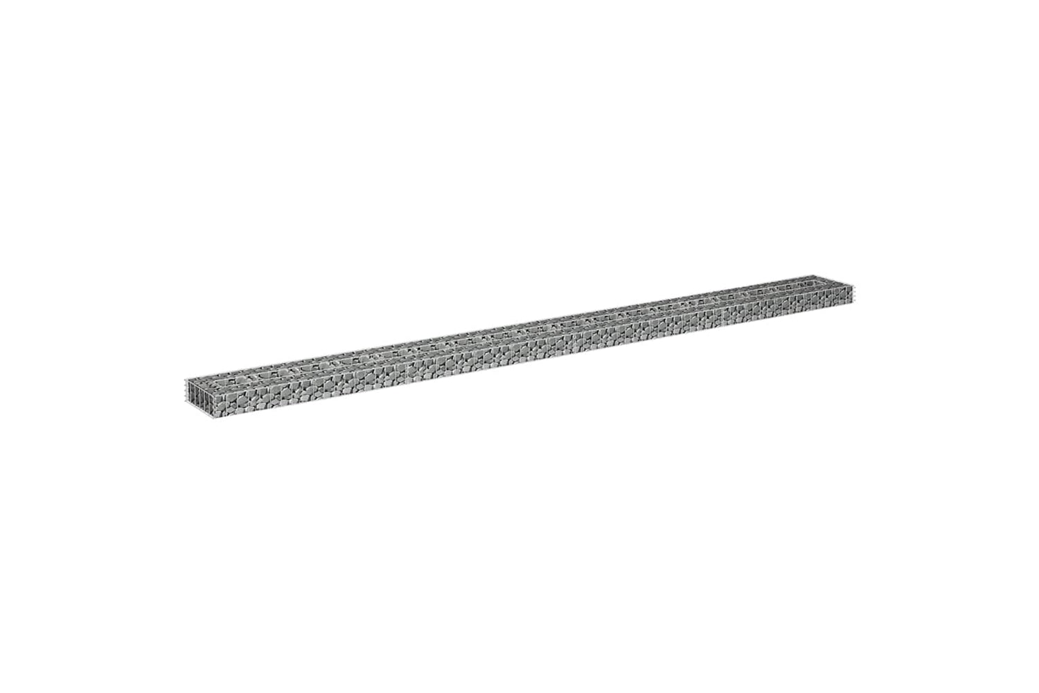 vidaXL 145640 Gabion Raised Bed Galvanised Steel 360x30x10cm-3