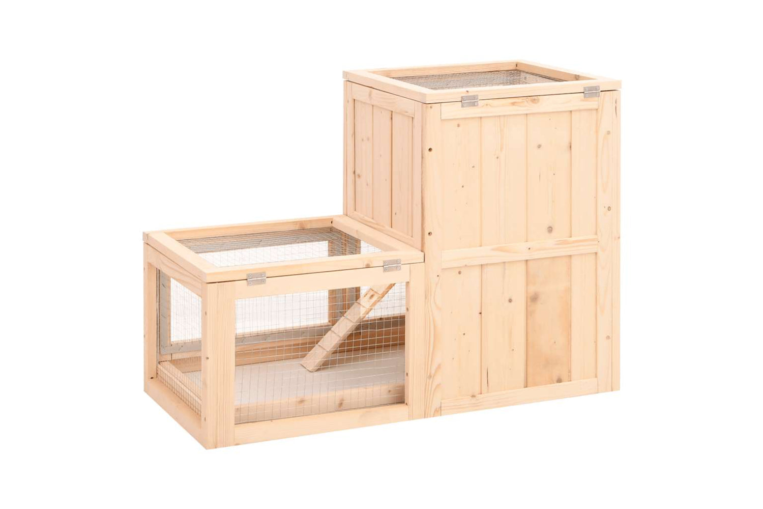 vidaXL 172384 Hamster Cage 81x40x60cm Solid Wood Fir-6