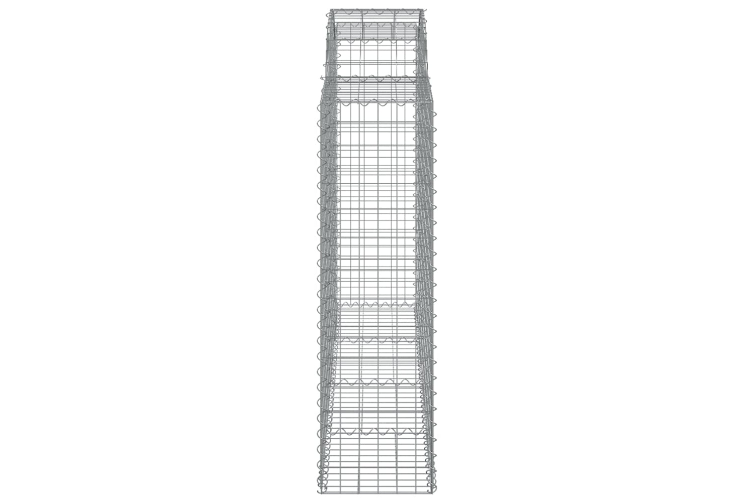vidaXL 3146366 Arched Gabion Baskets 6 Pcs 200x50x140/160cm Galvanised Iron-4