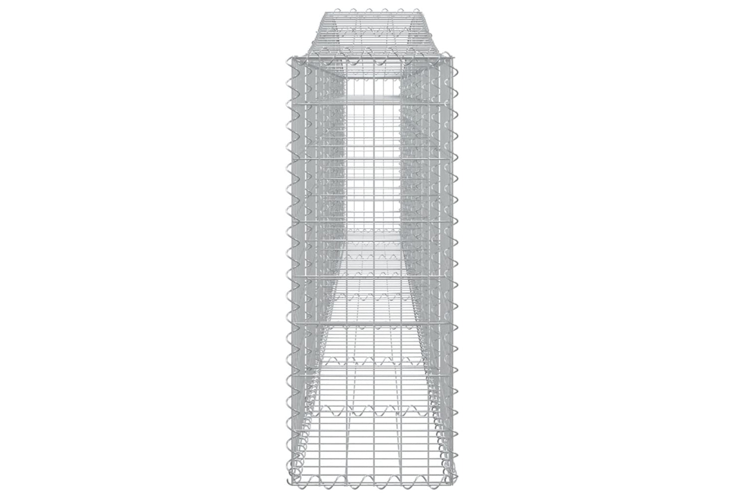 vidaXL 3145816 Arched Gabion Baskets 5 Pcs 400x30x80/100cm Galvanised Iron-4
