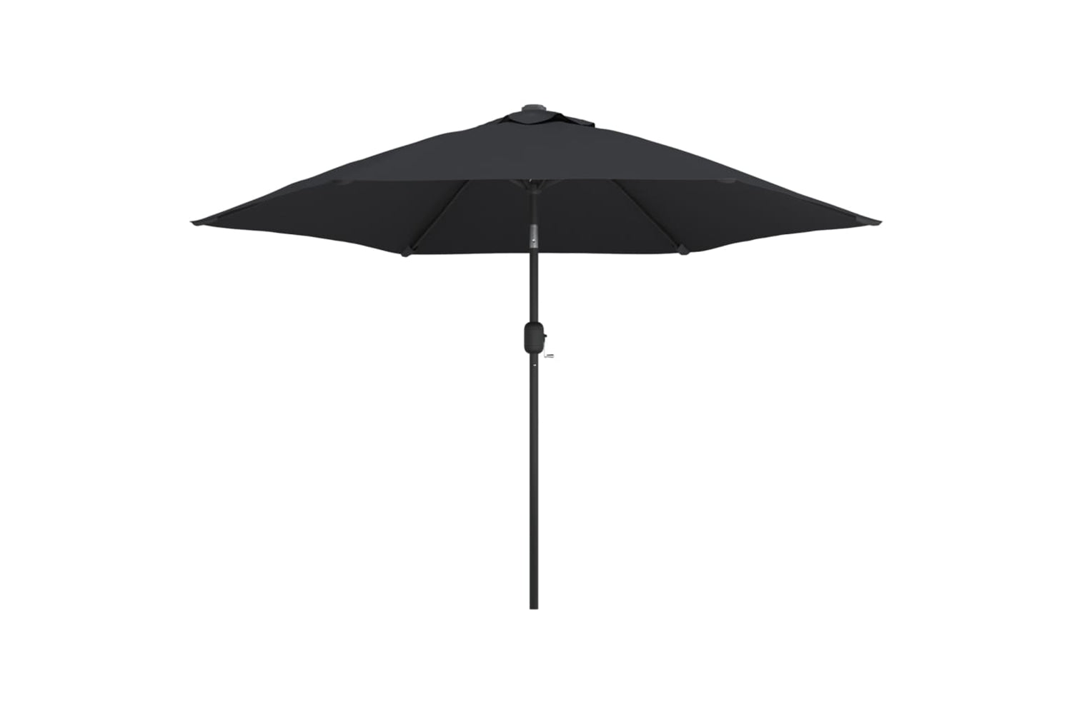 Vidaxl 47134 Outdoor Parasol With Led Lights And Steel Pole 300 Cm Black